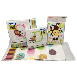 4 pc Fisher Price Animals of the Rainforest Baby Shower Set